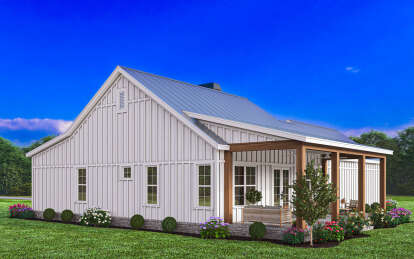 Modern Farmhouse House Plan #009-00393 Elevation Photo