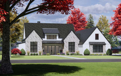 Modern Transitional House Plan #7983-00045 Elevation Photo