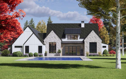 Modern Transitional House Plan #7983-00045 Elevation Photo