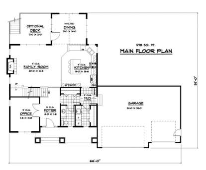 Main Floor for House Plan #098-00095