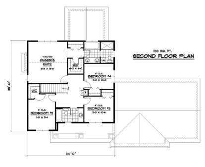Second Floor for House Plan #098-00095