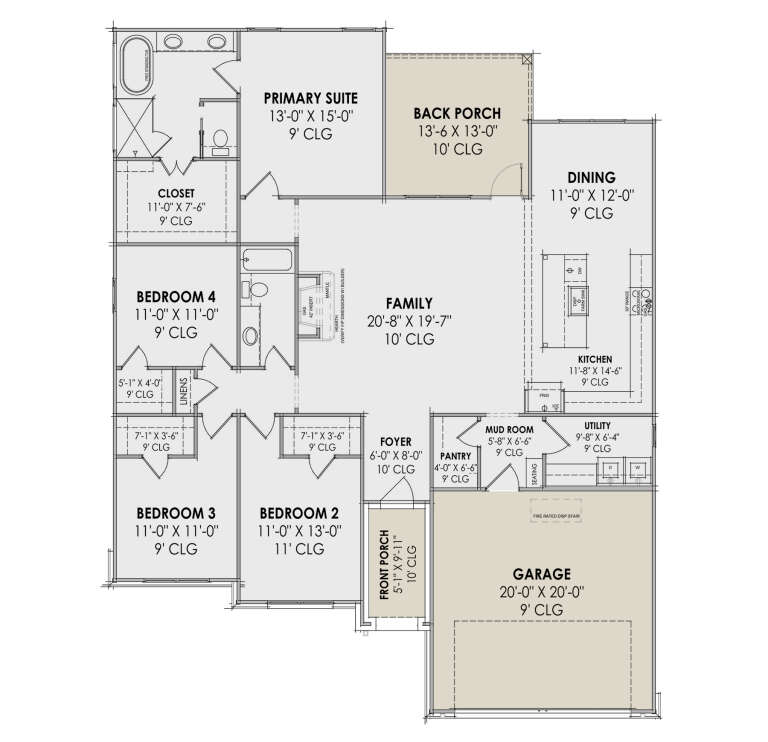 House Plan House Plan #30733 Drawing 1