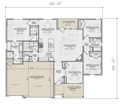 Main Floor  for House Plan #7071-00017