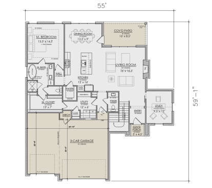 Main Floor  for House Plan #7071-00018