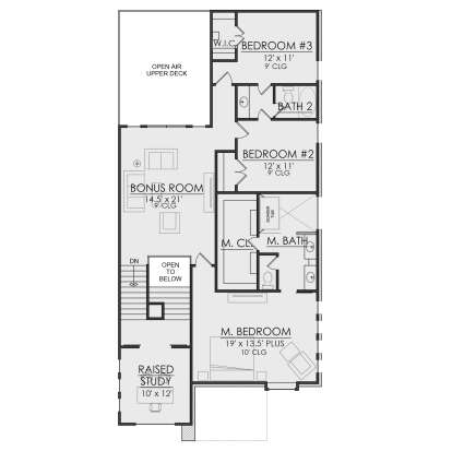 Second Floor for House Plan #7071-00020