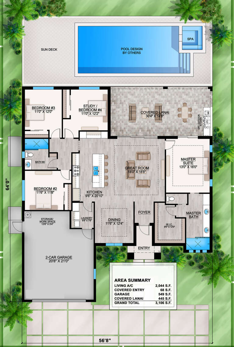 House Plan House Plan #30742 Drawing 1