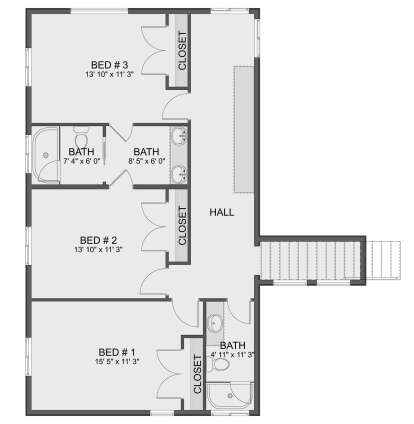 Second Floor for House Plan #2802-00277