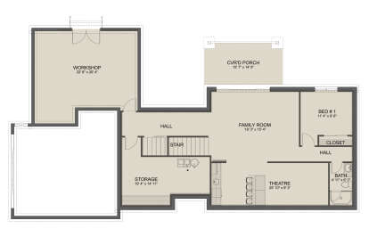 Basement for House Plan #2802-00277