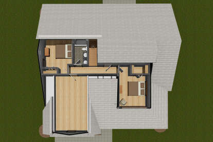 Overhead Second Floor for House Plan #4848-00407