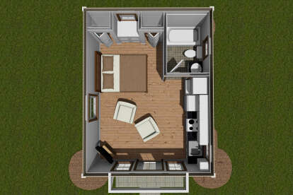 Overhead Floor Plan for House Plan #4848-00408