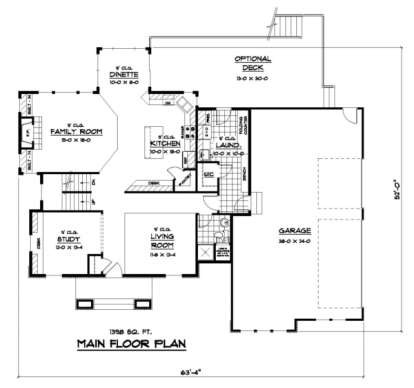 Main Floor for House Plan #098-00097