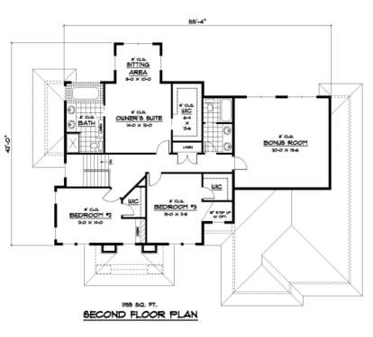 Second Floor for House Plan #098-00097