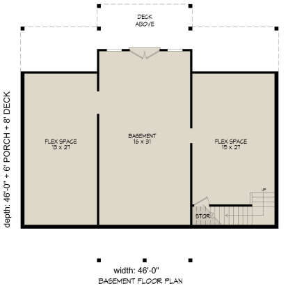 Basement for House Plan #940-00995