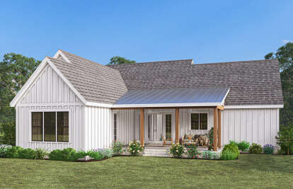 Modern Farmhouse House Plan #009-00395 Elevation Photo