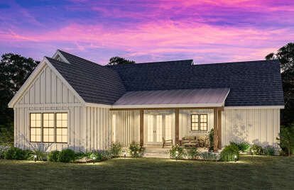 Modern Farmhouse House Plan #009-00395 Elevation Photo