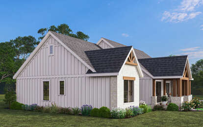 Modern Farmhouse House Plan #009-00395 Elevation Photo