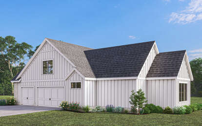 Modern Farmhouse House Plan #009-00395 Elevation Photo