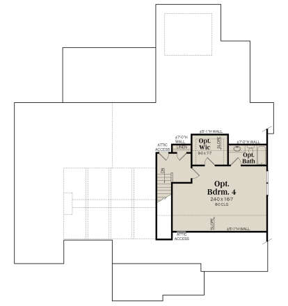 Optional Second Floor for House Plan #009-00395