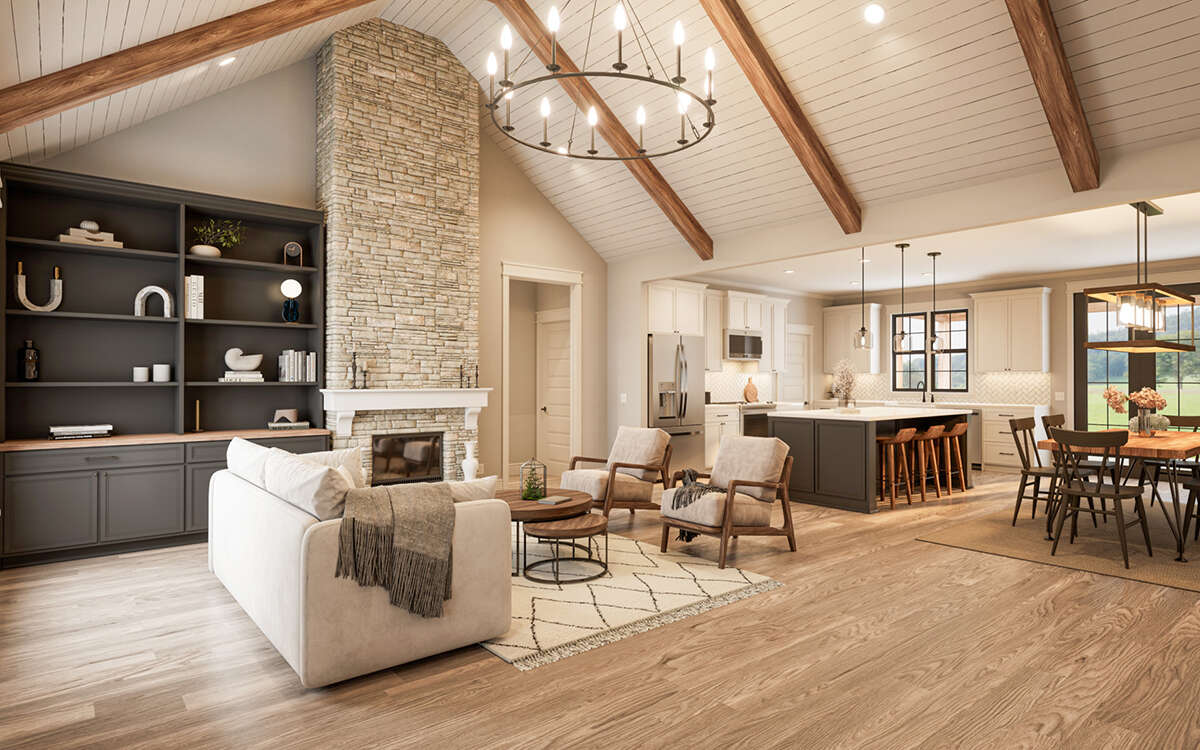 Farmhouse Home Designs With Open Floor Plan