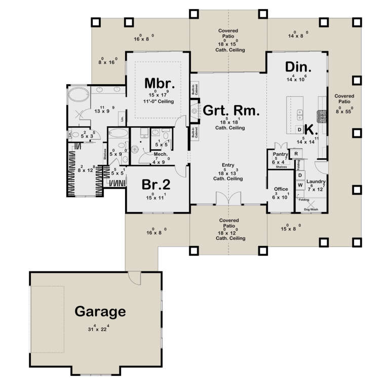 House Plan House Plan #30754 Drawing 1