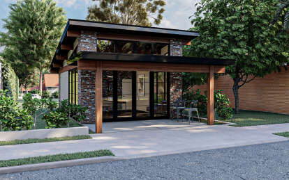 Modern House Plan #963-00914 Elevation Photo
