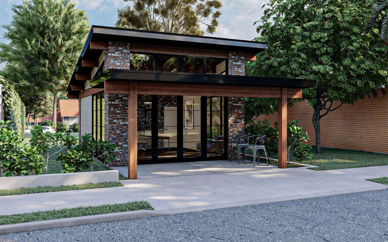 House Plan House Plan #30757 Angled Front Elevation