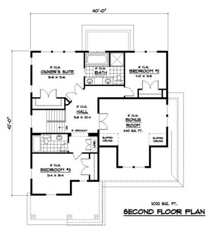 Second Floor for House Plan #098-00098