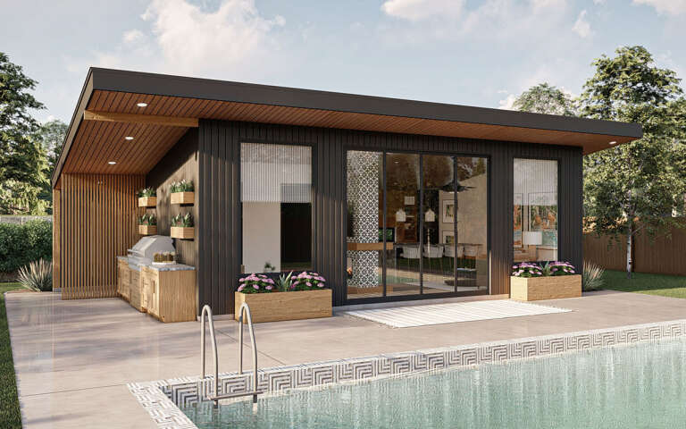 Pool Designs House Plans With Living Quarters 2 Bedroom L Shaped House