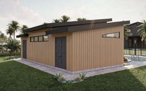 Modern Pool House Plan - 792 Square Feet, 1 Bathroom | Floor Plan #963 ...