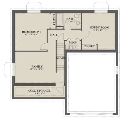 Basement for House Plan #2802-00281