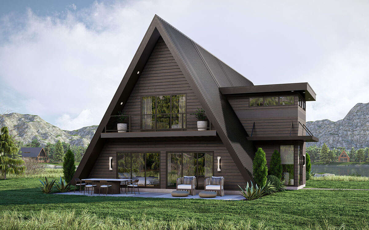 A Frame Plan - 2,073 Square Feet, 3 Bedrooms, 2 Bathrooms | Floor Plan  #963-00923 | America's Best House Plans, image size:1200x750