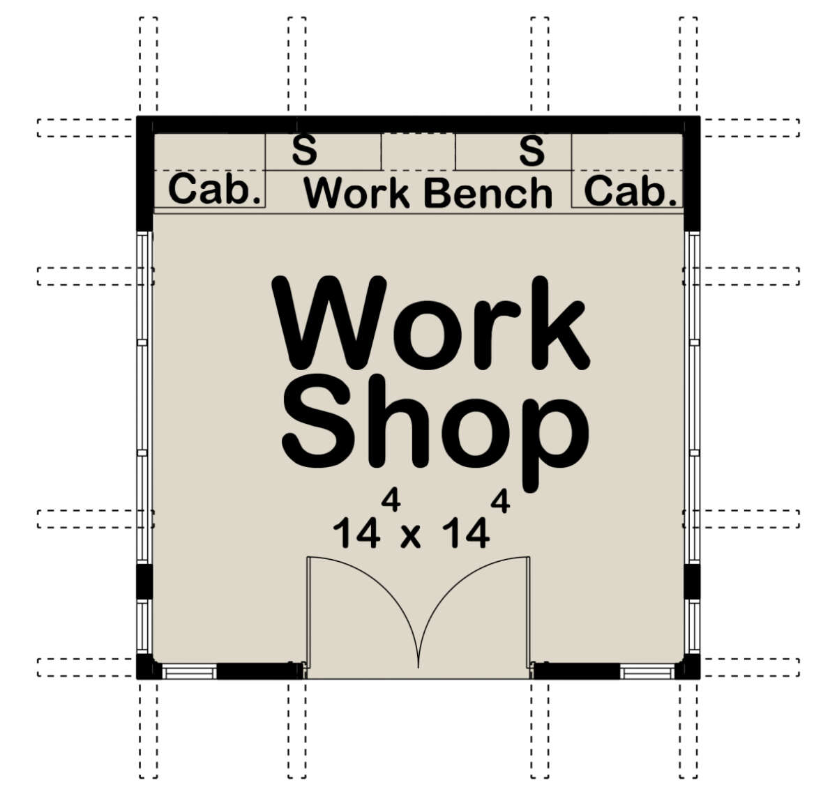 Contemporary Workshop Plan - 225 Square Feet | Floor Plan #963-00925 ...