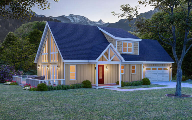 House Plan House Plan #30785 Angled Front Elevation