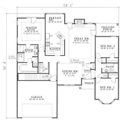 Main Floor for House Plan #110-00107