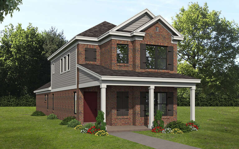 House Plan House Plan #30790 Angled Front Elevation