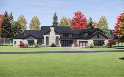 Modern Transitional House Plan #7983-00056 Elevation Photo