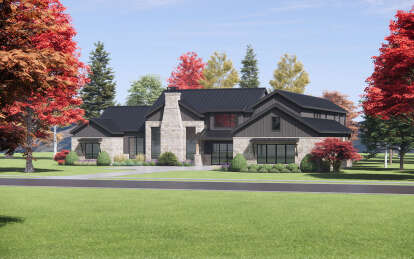 Modern Transitional House Plan #7983-00056 Elevation Photo