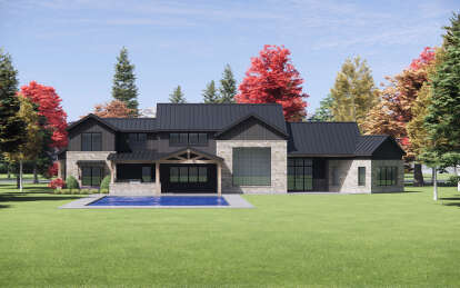 Modern Transitional House Plan #7983-00056 Elevation Photo