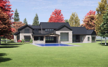 Modern Transitional House Plan #7983-00056 Elevation Photo