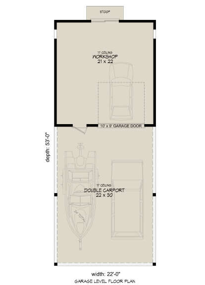 Garage Floor for House Plan #940-01005