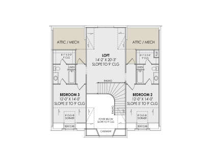 Second Floor for House Plan #7983-00058