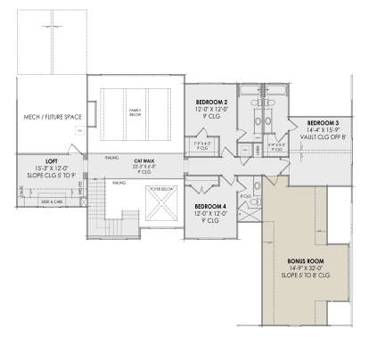 Second Floor for House Plan #7983-00059