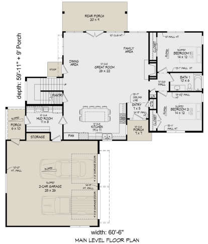 Main Floor  for House Plan #940-01007
