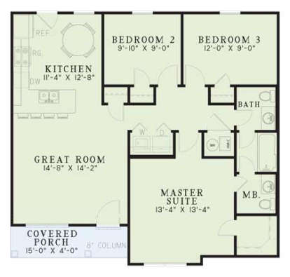 Floorplan1 for House Plan #110-00108
