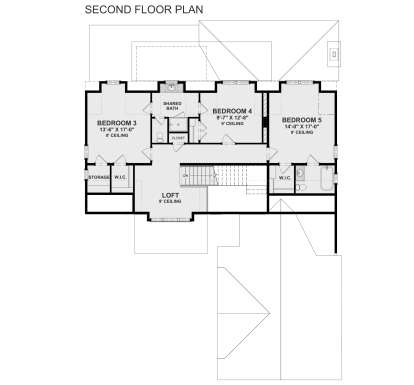 Second Floor for House Plan #6316-00001