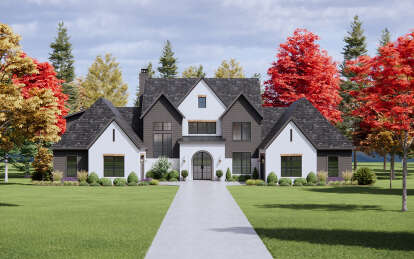 Modern Transitional House Plan #7983-00061 Elevation Photo