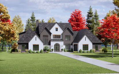 Modern Transitional House Plan #7983-00061 Elevation Photo