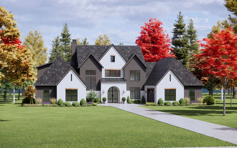 Modern Transitional Plan - 4,146 Square Feet, 4 Bedrooms, 4.5 Bathrooms ...