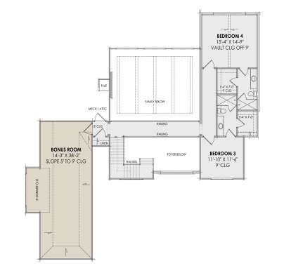 Second Floor for House Plan #7983-00061