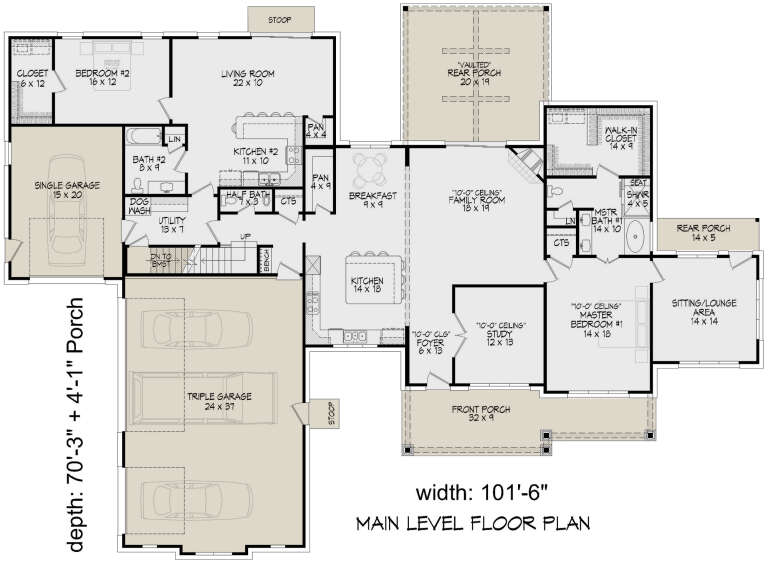 House Plan House Plan #30808 Drawing 1